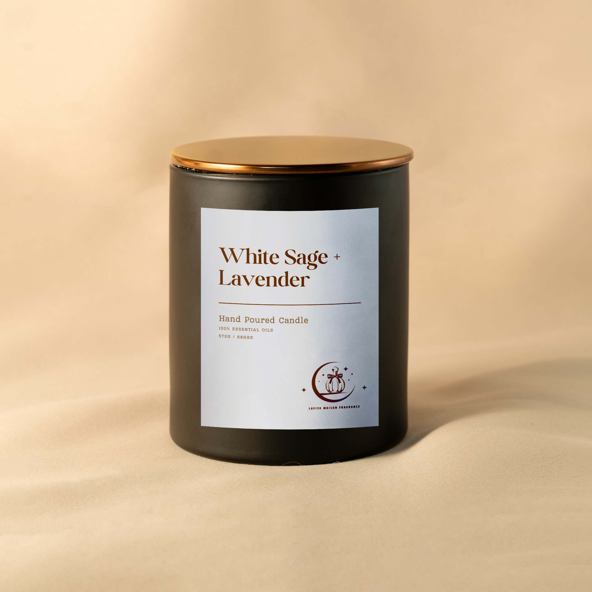 White Sage & Lavender Scented Candle